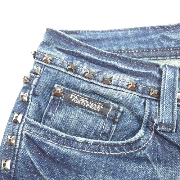 Rerock for Express Straight Medium Wash Casual Denim Jeans Womens Size 2 Blue - Picture 6 of 9
